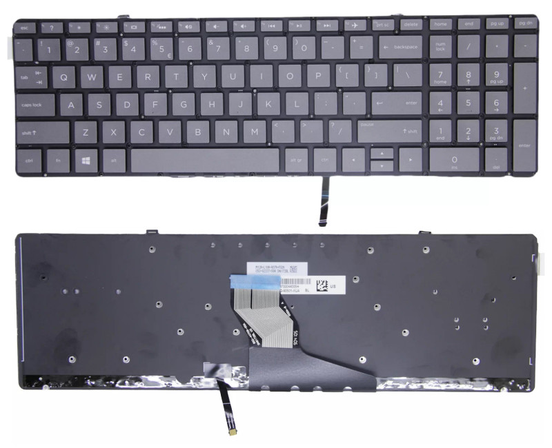 HP Spectre x360 15-CH 15T-CH TPN-Q200 backlit US keyboard - additional view 