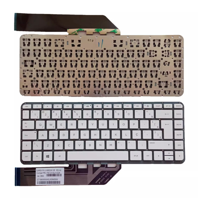 HP Split X2 13-M 13-M100 13-M200 13T-M white Brazilian BR keyboard - main product image