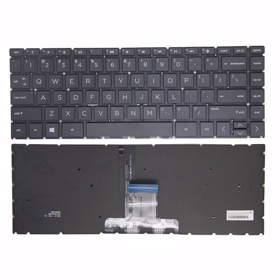 HP TPN-W131 TPN-W139 TPN-I131 TPN-I132 TPN-I136 black backlit US keyboard - main product image