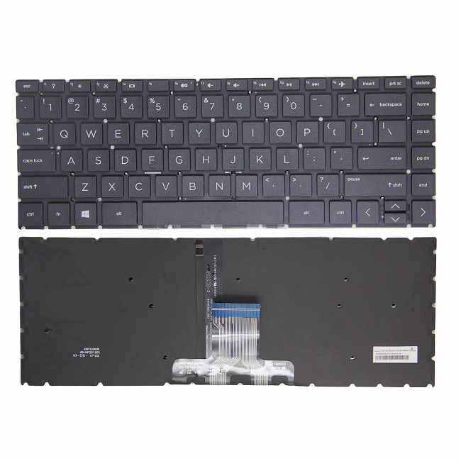 HP TPN-W131 TPN-W139 TPN-I131 TPN-I132 TPN-I136 black backlit US keyboard - main product image