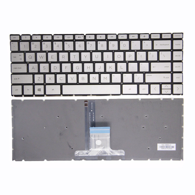 HP TPN-W131 TPN-W139 TPN-I131 TPN-I132 TPN-I136 silver backlit US keyboard - main product image