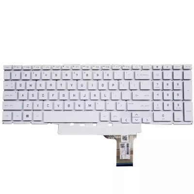 HP Victus 16-D 16-E 16T-D 16-R 15-FA 15T-FA 15-FB 15Z-FB backlit US keyboard white