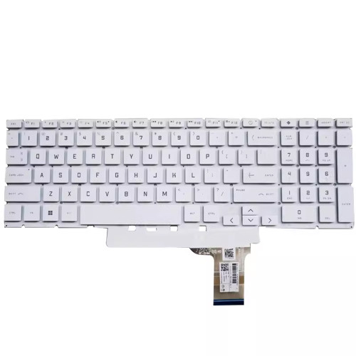 HP Victus 16-D 16-E 16T-D 16-R 15-FA 15T-FA 15-FB 15Z-FB backlit US keyboard white - main product image
