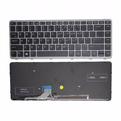 HP X360 1000 1040 G1 1040 G2 silver frame backlit US keyboard