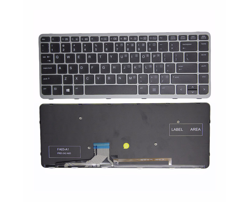 HP X360 1000 1040 G1 1040 G2 silver frame backlit US keyboard