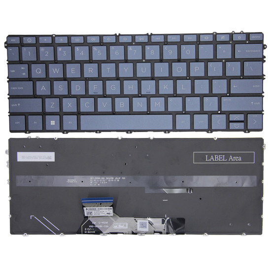 HP X360 13-BF, 16-AC, 16-AD, backlit US keyboard blue - main product image
