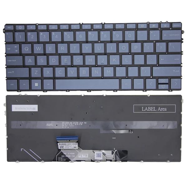 HP X360 13-BF, 16-AC, 16-AD, backlit US keyboard blue - main product image
