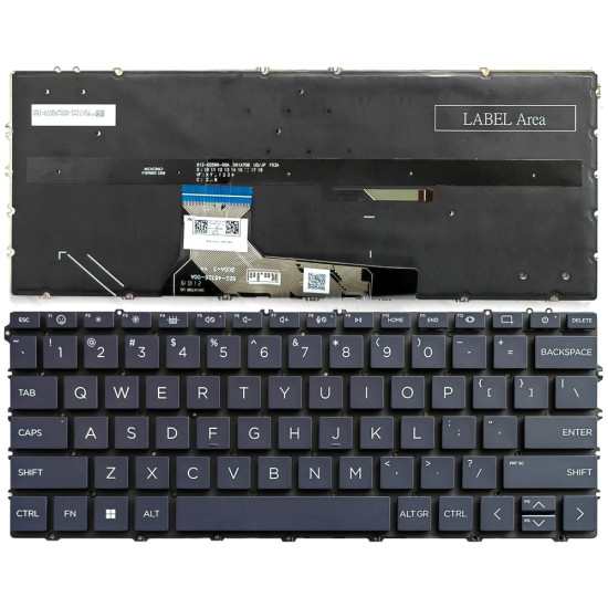 HP X360 13-BF, 16-AC, 16-AD, backlit US keyboard brown - main product image