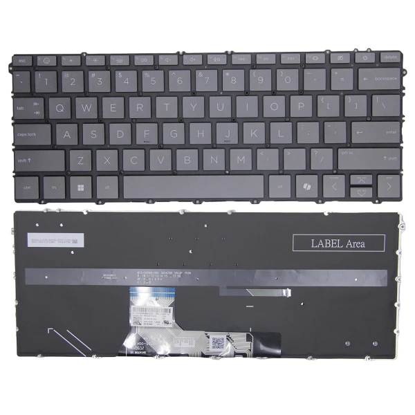 HP X360 13-BF, 16-AC, 16-AD, backlit US keyboard brown AI - main product image