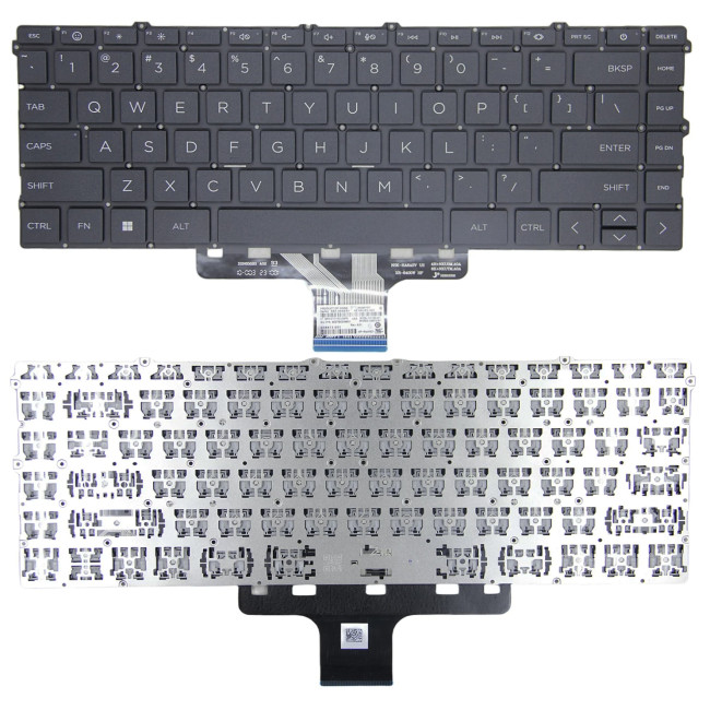 HP X360 14-DW, 14-DV, 14-DY, 13-BB, 13T-BB, 14M-DW, 14T-DW, 14M-DY, 14Q-DY, 14T-DY, black US keyboard F1 smile - main product image