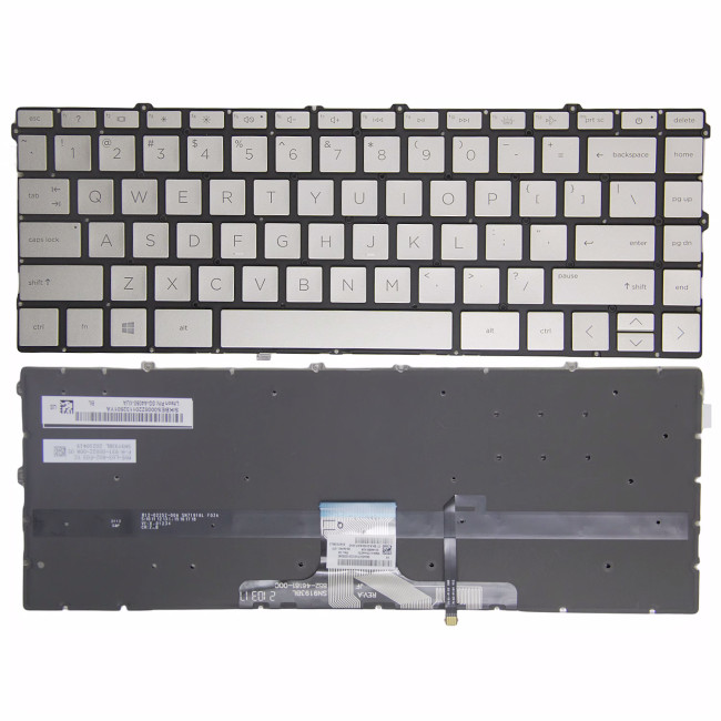 HP X360 14-DW, 14-DV, 14-DY, 13-BB, 13T-BB, 14M-DW, 14T-DW, 14M-DY, 14Q-DY, 14T-DY, gold backlit US keyboard - main product image