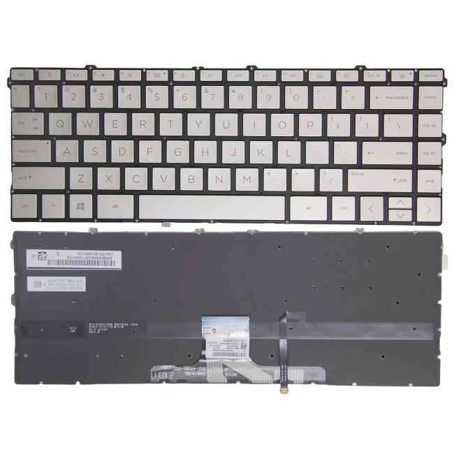 HP X360 14-DW, 14-DV, 14-DY, 13-BB, 13T-BB, 14M-DW, 14T-DW, 14M-DY, 14Q-DY, 14T-DY, gold backlit US keyboard - main product image