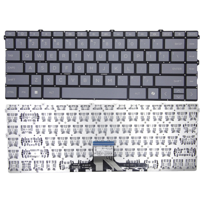 HP X360 14-DW, 14-DV, 14-DY, 13-BB, 13T-BB, 14M-DW, 14T-DW, 14M-DY, 14Q-DY, 14T-DY, gray US keyboard AI F1 smile - main product image