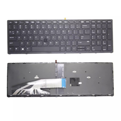 HP ZBOOK 15 G3 15 G4 ZBOOK 17 G3 17 G4 black frame backlit trackpoint US keyboard