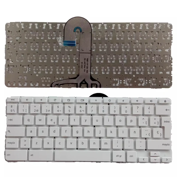 HP chromebook x360 11-AE 11-AE000 white Spanish SP keyboard - main product image