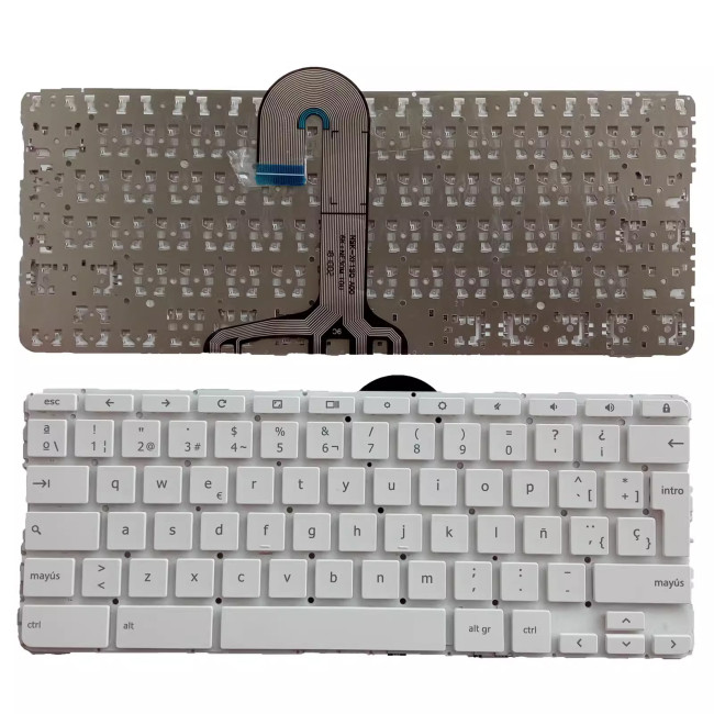 HP chromebook x360 11-AE 11-AE000 white Spanish SP keyboard - main product image