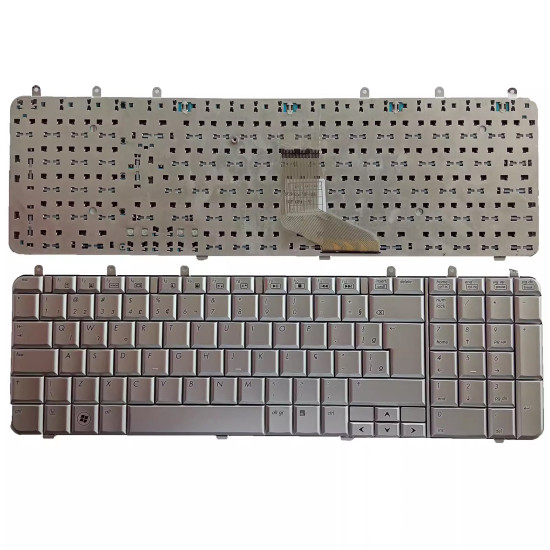 HP dv7-1000 dv7-1100 dv7-1200 dv7-1500 silver Brazilian BR keyboard - main product image