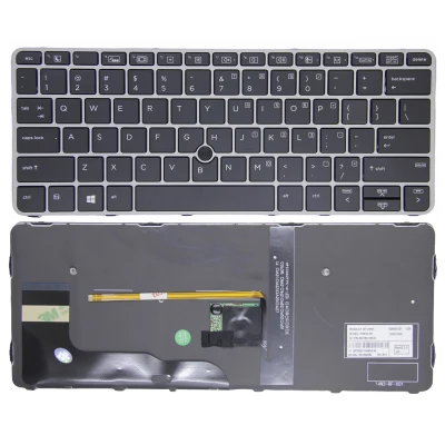 HP elitebook 725 G3 G4, 820 G3 G4, 828 G3 G4, trackpoint backlit US keyboard OEM