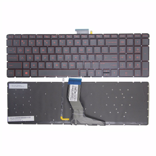 HP Pavilion 17-AB 17T-AB 17-G 17T-G 17Z-G 17T-N 17T-R 17-W 17T-W red backlit US keyboard - additional view 
