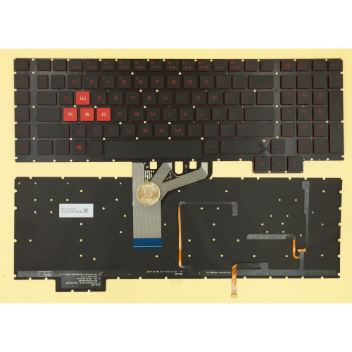 HP omen 17-AN 17T-AN red backlit German DE keyboard original - main product image