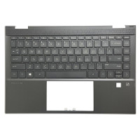 HP pavilion x360 14-DW, TPN-Q171, L96518-001, L96530-001, US keyboard palmrest fingerprint plastic