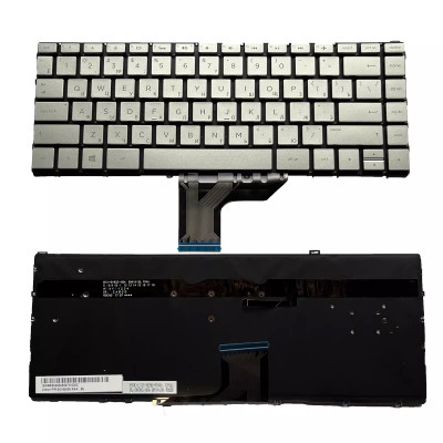 HP x360 13-AC 13-W 13-AD 13-AE 13-AP silver backlit Russian RU keyboard