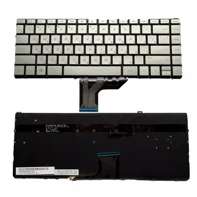 HP x360 13-AC 13-W 13-AD 13-AE 13-AP silver backlit Russian RU keyboard