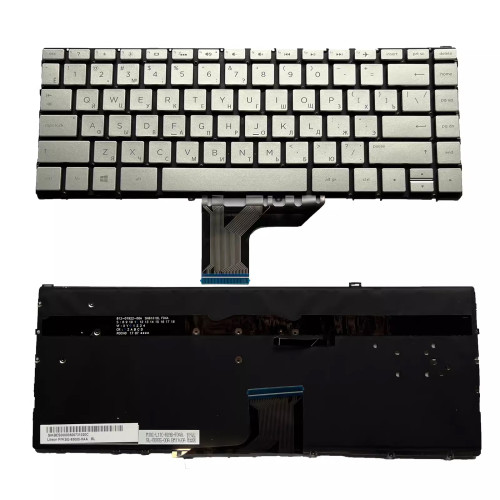 HP x360 13-AC 13-W 13-AD 13-AE 13-AP silver backlit Russian RU keyboard - main product image