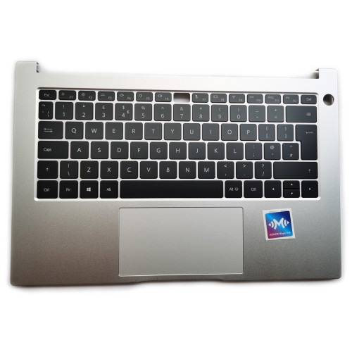 HUAWEI Honor Magicbook 14 NbB-WAH9P Nbl-WAQ9L NBR-WA19 WXX9 silver backlit UK keyboard palmrest - additional view 
