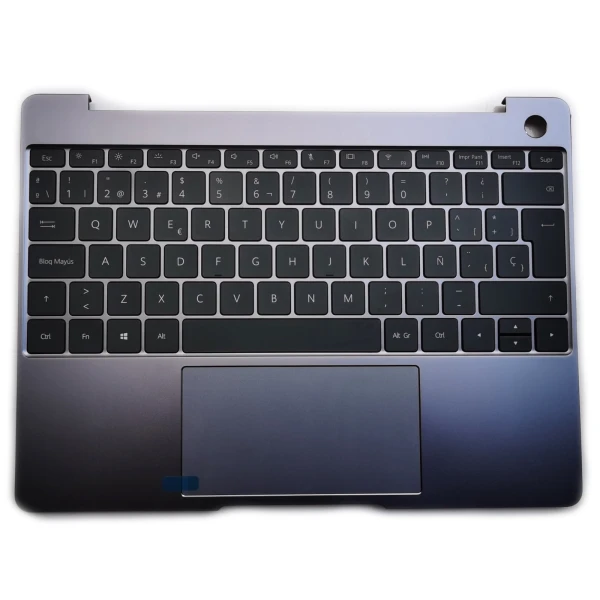 HUAWEI MateBook 13 WRT-W19 W29L WRTB-WFH9L WAH9E gray backlit Spanish SP keyboard palmrest - main product image