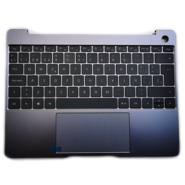 HUAWEI MateBook 13 WRT-W19 W29L WRTB-WFH9L WAH9E gray backlit Spanish SP keyboard palmrest - main product image
