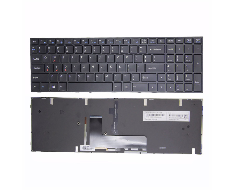Hasee Z7 Z7M Z8 Z6 Z6M G8 G7 G6 T5S T5X black backlit US keyboard - additional view 