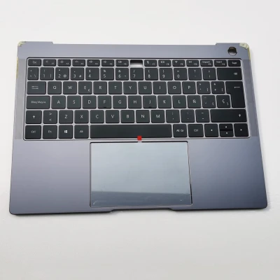 Huawei MateBook X Pro, MACH-W29C, MACH-W19L, MACH-WX9, MACHD-WFE9, gray backlit Spanish SP keyboard palmrest