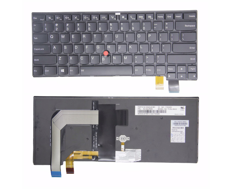 Lenovo thinkpad T460P T470P with backlit trackpoint US keyboard original - additional view 
