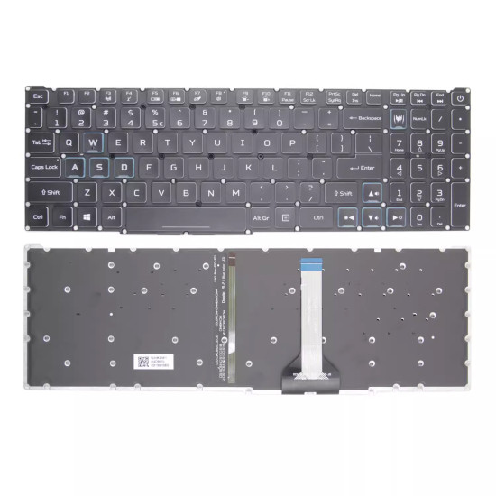 Acer AN515-46 AN515-56 AN515-58 PH315-54 PH515-54 blue WASD backlit US keyboard slim - main product image