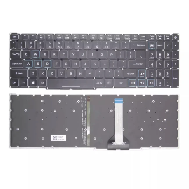 Acer AN515-46 AN515-56 AN515-58 PH315-54 PH515-54 blue WASD backlit US keyboard slim - main product image