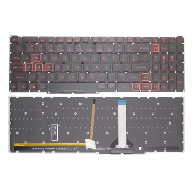 Acer AN515-46 AN515-56 AN515-58 PH315-54 PH515-54 red backlit US keyboard slim - main product image