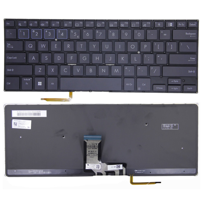 Asus ExpertBook B1-B1400, B1400, P3350C, P1450C, black backlit US keyboard - main product image