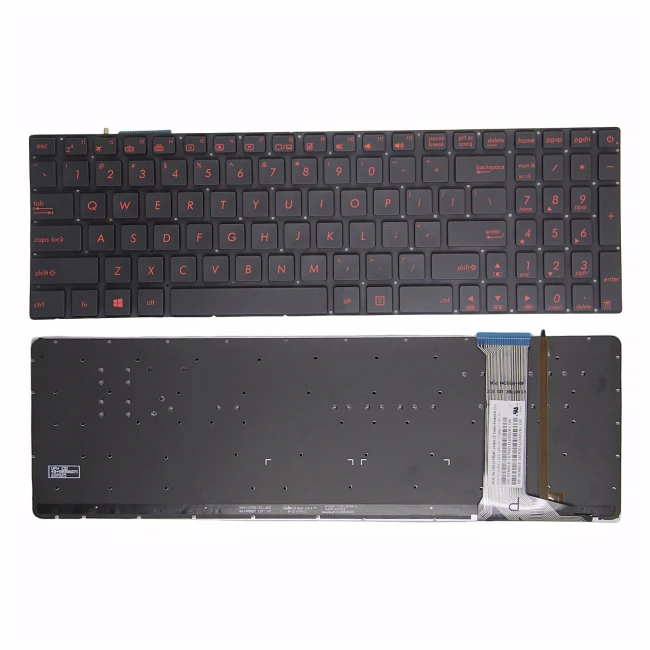 Asus Z50JX GL752 ZX70 FX71 FX50V FX-PRO PRO6300 PRO6700 red backlit US keyboard - main product image