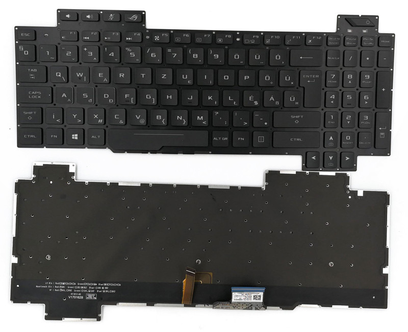 Asus GL703G GL703GS GL703GM backlit Hungarian HU keyboard AEB9B300010 original - additional view 