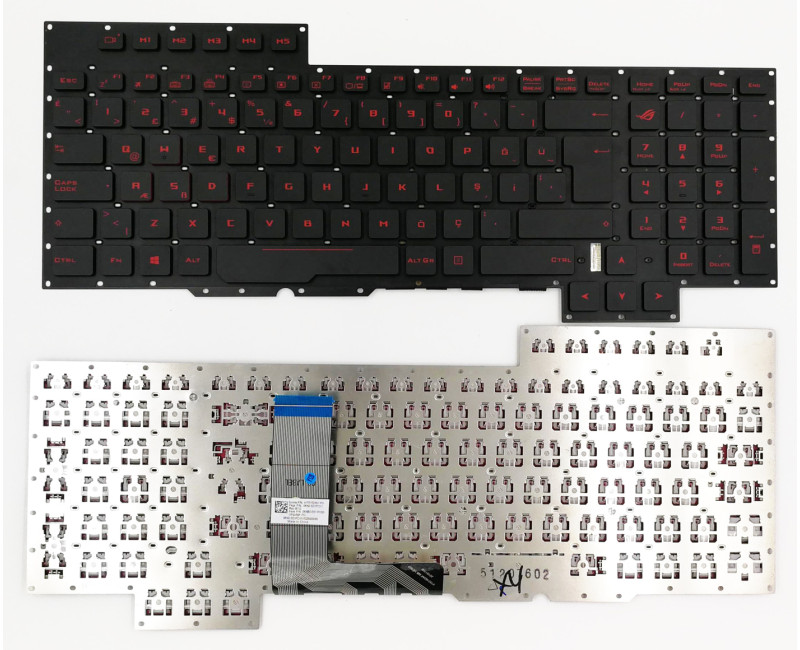 ASUS GX700 GX700V G701 G701V backlit Turkish TR keyboard 0KNB0-E611TU00 - additional view 