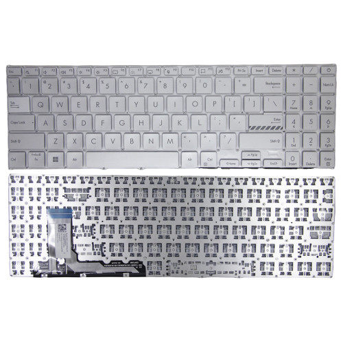 Asus K3605, K3605ZV, K3605VC, K3504, M3504, S3504, E1504, M3605, US keyboard silver - main product image