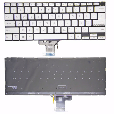 Asus K6400Z, M6400R, X3401, silver backlit US keyboard