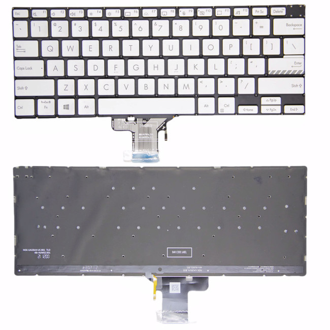 Asus K6400Z, M6400R, X3401, silver backlit US keyboard - main product image