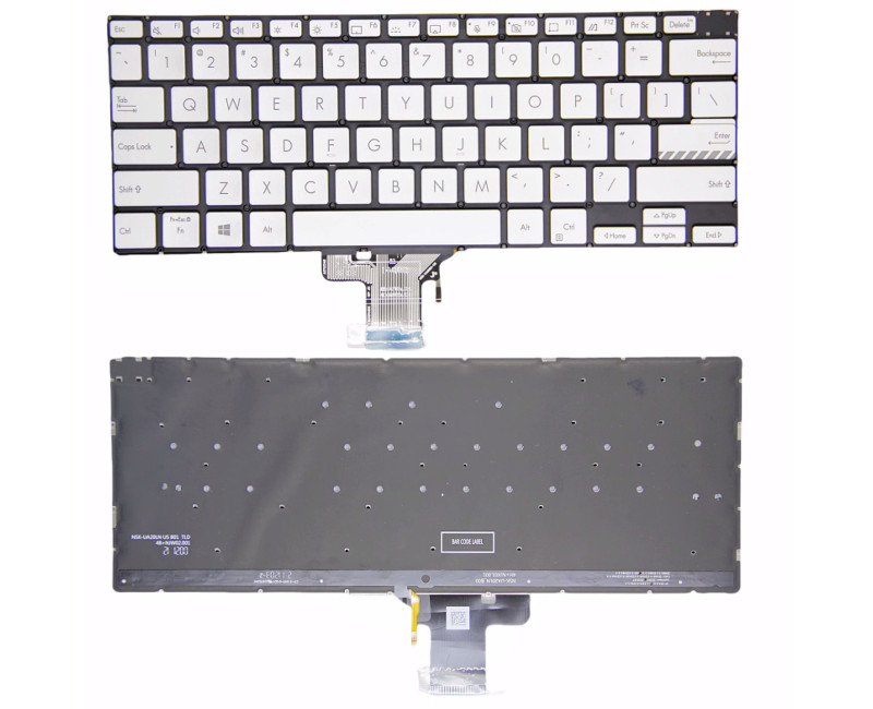 Asus K6400Z, M6400R, X3401, silver backlit US keyboard - additional view 