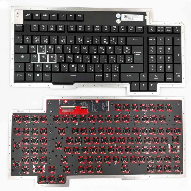 Asus ROG GX800 GX800V GX800VH Mechanical backlit Arabic french AF keyboard 0KNB0-L611AF00 - main product image