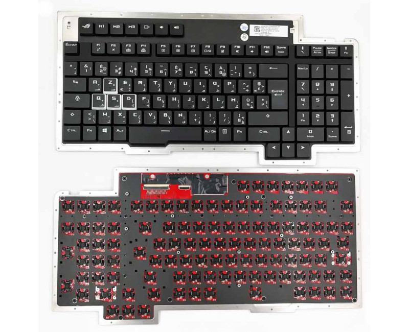 ASUS ROG GX800 GX800V GX800VH Mechanical backlit Arabic french AF keyboard 0KNB0-L611AF00 - additional view 