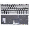Asus ZenBook UX334, UX334U, U334U, UX334A, silver backlit US keyboard