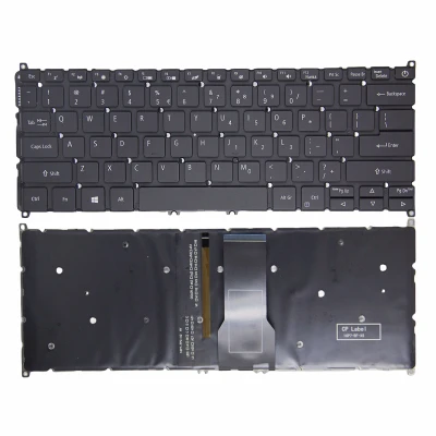 Acer Spin 5 SF114-32 SP513-51 SP513-52N SP513-53NSP SP513-52NP N17W6 N17W7 black power backlit US keyboard
