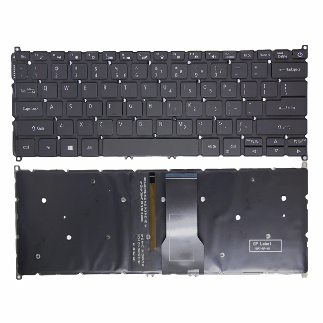 Acer Spin 5 SF114-32 SP513-51 SP513-52N SP513-53NSP SP513-52NP N17W6 N17W7 black power backlit US keyboard - main product image